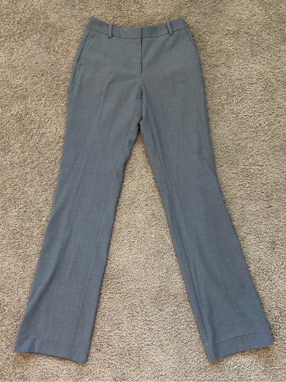 Zara Gray Straight-Leg Dress Pants